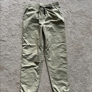Hurley Olive Green Kids Joggers with Black Drawstring